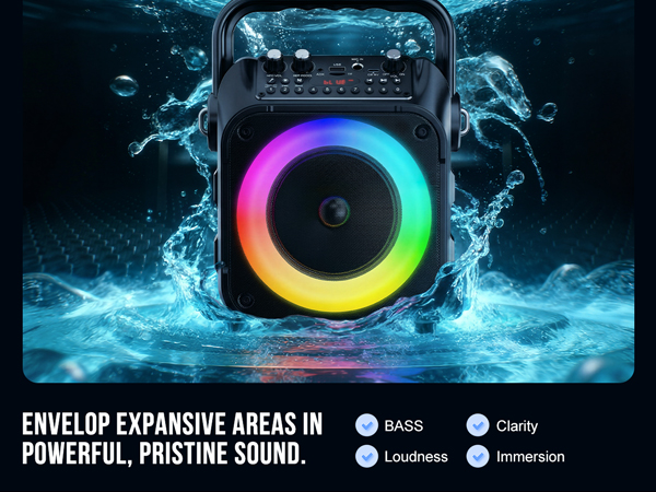 Karaoke Machine Mini Karaoke Machine Portable Bluetooth Speaker Karaoke Machine for Adults 2 Mics