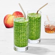 blended smoothie with immersion, emulsion blender with fresh fruit