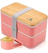 Sinnsally Bento Box for Kids and Adults, Stackable Japanese Bento Lunch Box Containers for Teens/...