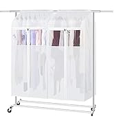 Zilink Hanging Garment Bags for Storage 54 inch 2Pack Large Garment Rack Cover Suit Bags Organize...
