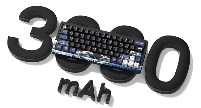 60% Percent Keyboard Wireless with QMK/VIA, Gaming Keyboard Kanagawa, Creamy Keyboard black