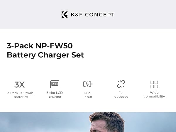 3*1100mAh NP-FW50 battery