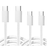 Hprosper USB-C to USB-C Charging Cable (6.6ft 2Pack), Fast Charger Cord, 60W Type-C to Type-C Cab...