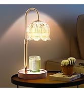GEEZO Fragrance Candle Warmer Lamp with 2 Bulbs Electric Candle Warmer with Timer &amp; Dimmer for Ho...
