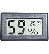Wale&amp;Morn Mini Hygrometer Thermometer Digital LCD Monitor with Fahrenheit for Humidors, Greenhous...