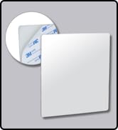 Sticky 3M Adhesive Anti-Fog Shaving Mirror - Peel and Stick Fogless Shower Mirror for Men