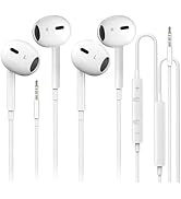 2 Pack for iPhone Earbuds Wired Headphones Earphones with 3.5mm Wired Nosie with Mic,Volume Contr...