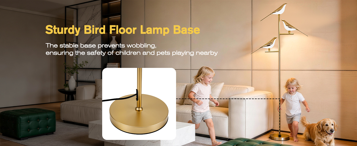 Sturdy Bird Floor Lamp