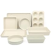 Martha Stewart Gallen 10 Piece Baking Pans Ceramic PFA Free Non Toxic Non Stick Bakeware Set - Li...