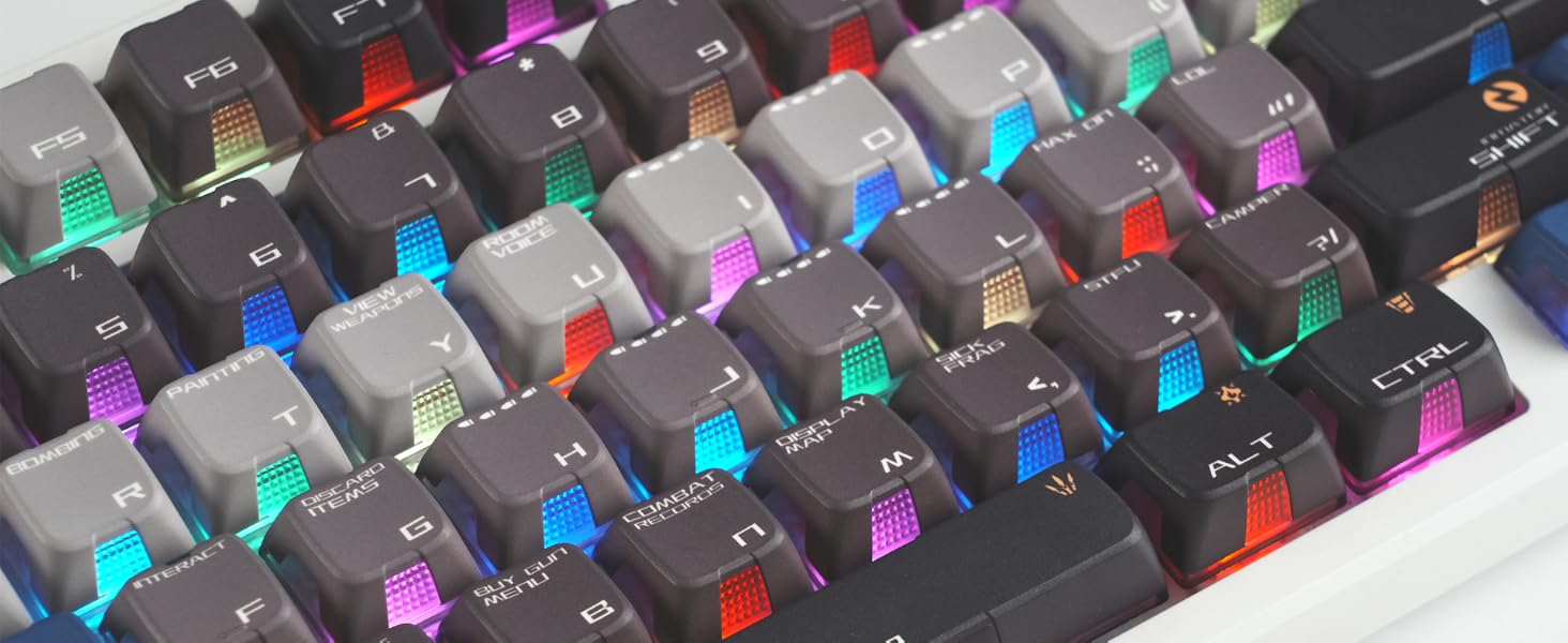 transparent keycaps