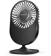 Coohea Desk Fan, Small &amp; Quiet, USB Powered Table Fan, Rechargeable Battery Operated Fan, 3 Wind ...