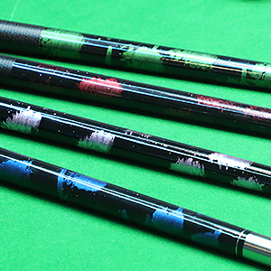 Artificial graffiti style pool cue