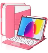 MePadKey Touchpad Keyboard Case for iPad Air 11 inch M2/Air 5th 4th Generation, 360 Degree Rotati...