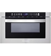 COSMO COS-12MWDSS 24 in. Built-in Microwave Drawer with Automatic Presets, Touch Controls, Defros...