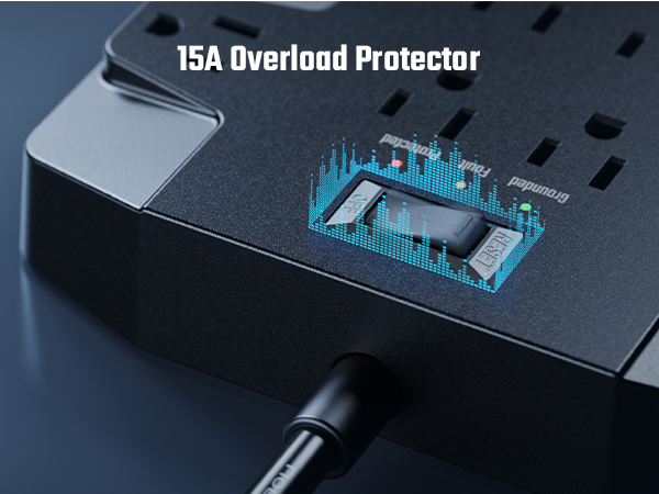 15A Overload Protector USB Charging Station