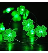 BOHON Decorative Lights Shamrocks LED String Lights Battery Operated with Remote 10 ft 40 LEDs Lu...