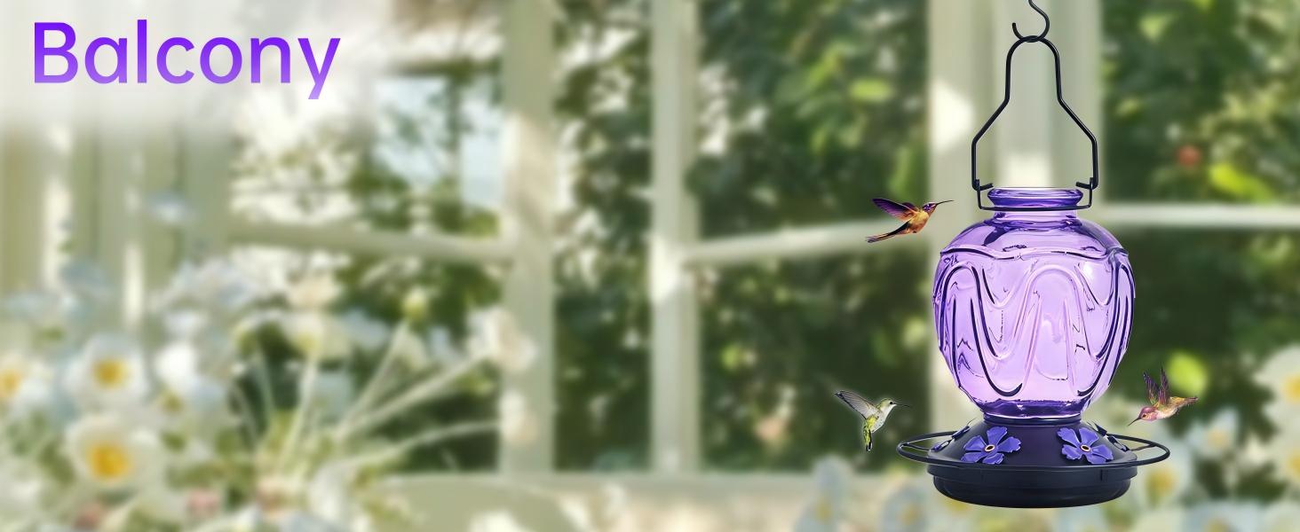 hummingbird feeder glass