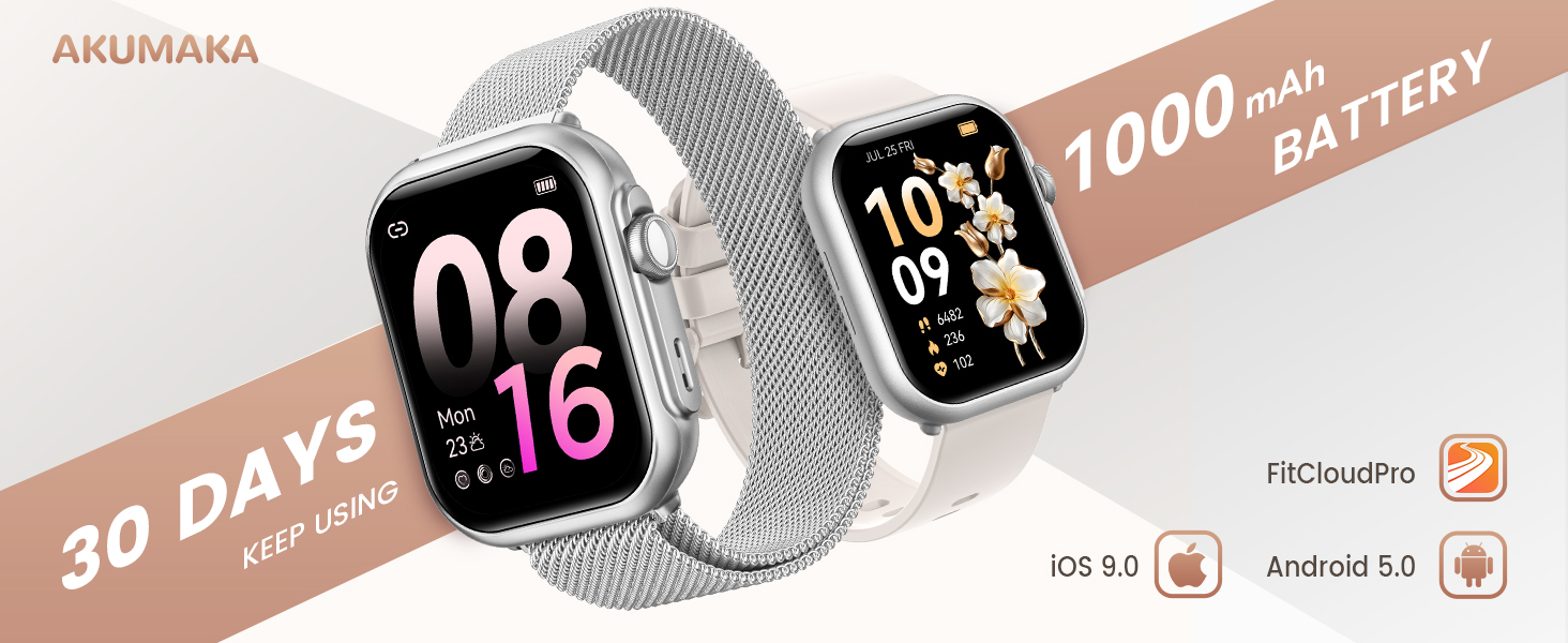 Smart Watch for Android iPhone Compatible