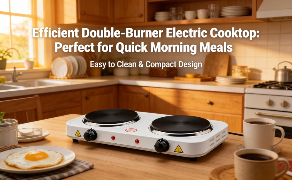 Efficient Double-Burner Electric Cooktop