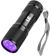 LE Black Light Flashlight, Small UV Lights 395nm, Portable Ultraviolet Light Detector for Invisib...