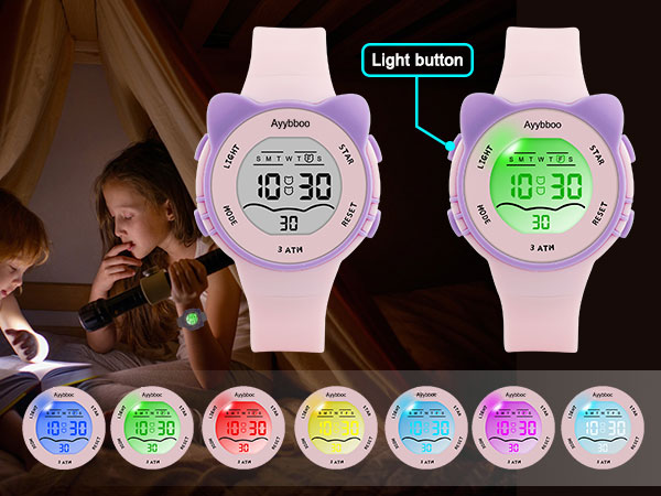 Colorful Lights Kids Watch