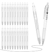 BASUNOCL Black Gel Pens, 24 Pack Gel Pen Medium Point 0.5mm Pen, Retractable Gel Ink Rollerball P...