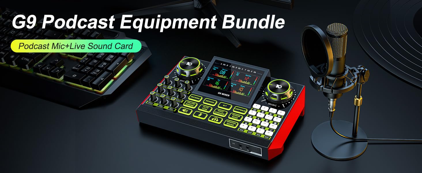 podcast equipment bundle podcast equipment sound card soundboard podcast audio mixer