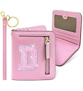 COSHAYSOO Mini Wallet with RFID Blocking Initial Monogrammed for Girls Birthday Valentines Easter...