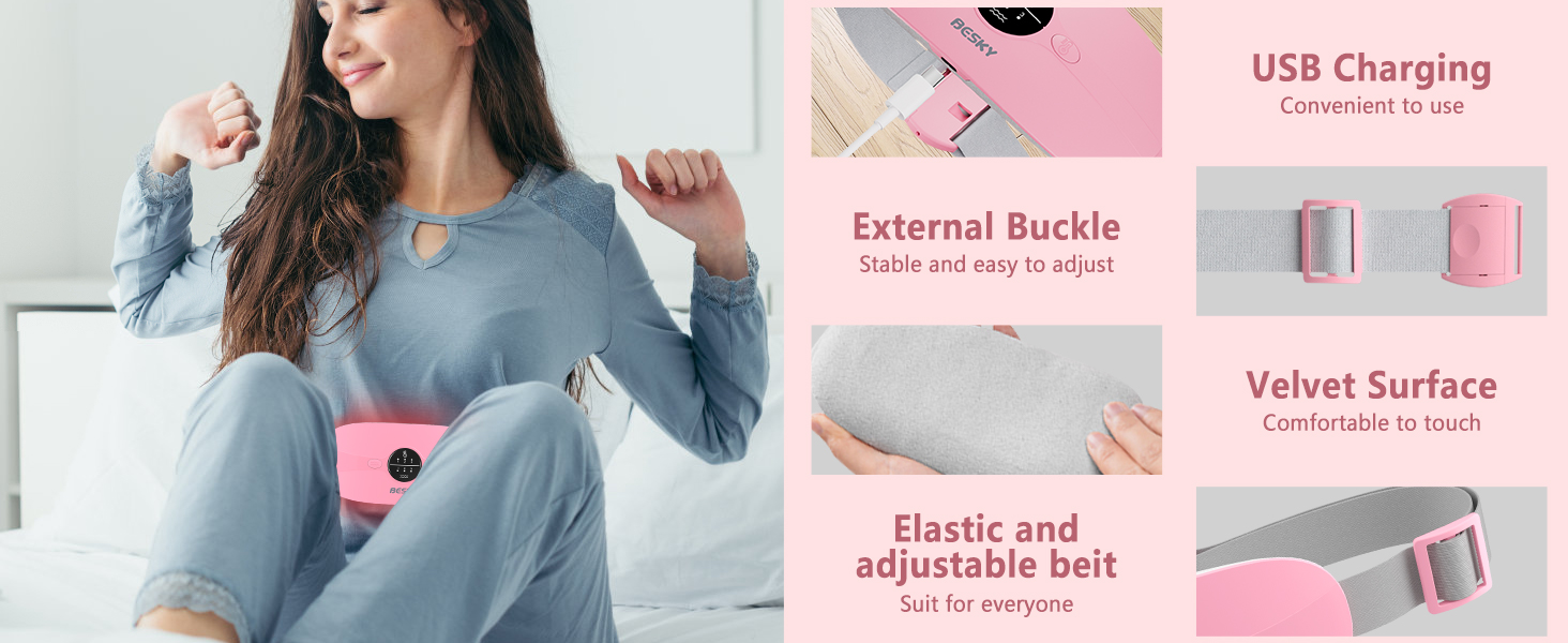  Electric Waist Belt Fast Heating Pad Cordless Heating Pad