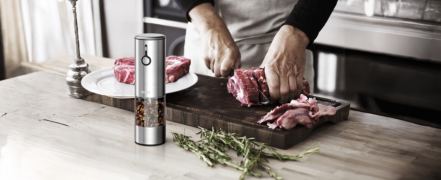 salt and pepper grinders refillable set