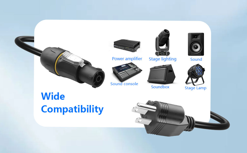 NEMA5-15P to PowerCON TRUE1