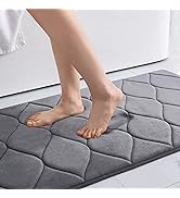 Colorxy Memory Foam Bathroom Rugs, Ultra Soft &amp; Non-Slip Bath Mat, Water Absorbent and Machine Wa...