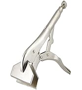 GOSWIFT 10-inch Locking Sheet Metal Clamp, Heavy Duty Sheet Metal Grip Tool, Heat-Treated Nickle ...