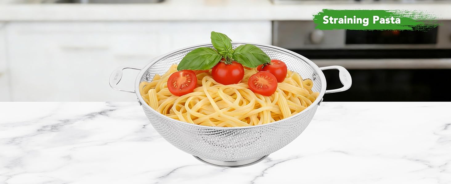 Straining Pasta