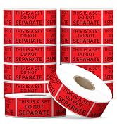StickerTag 12 Rolls 1" x 2" This is a Set Do Not Separate Labels, Fluorescent Red Packing Labels ...