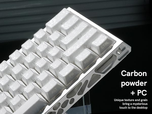 Carbon Powder PBT keycaps