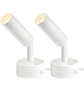 URTOM 2 Pack Spot Lights Indoor, 120V Up Lights Indoor, LED Accent Spotlight, 3W Plant Spotlight,...
