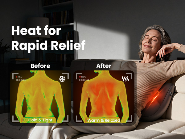 shiatsu back massager with heat