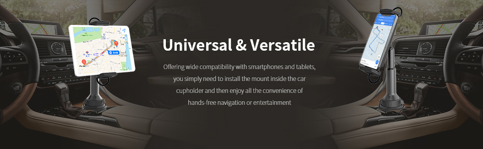 Versatile tablet holder for car