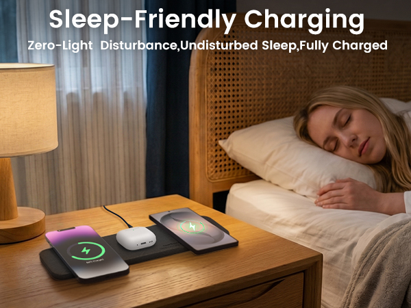 wireless charger pad magnetic foldable office travel iphone 17 16 15 samsung galaxy s26 s25 s24