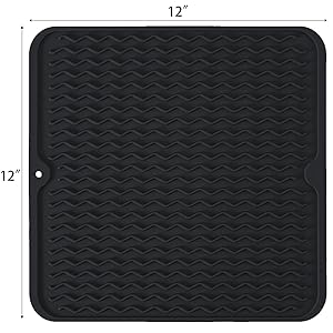 Silicone Drying Mat Heat Resistant Dish Mat Non-Slip Easy Clean Drying Mats for Kitchen Counter Sink