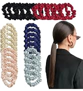 30-Pack Satin Silk Hair Scrunchies - Soft Stylish Silk Hair Accessories, AC