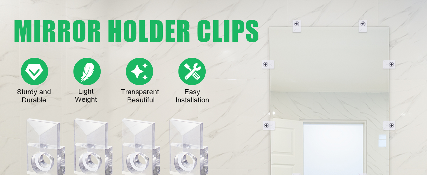 Mirror Holder Clips Kit