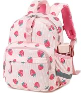 LOIDOU Toddler Backpack for Girls, 15 Inch Preschool Kindergarten Backpack with Insulated Snack P...