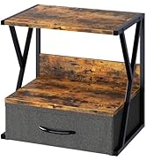 aboxoo Printer Stand For Desk With Storage Drawer, 2 Tier Desktop Or Under Desk Shelf, Multi-Purp...