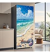AOHMPT Self-Adhesive Refrigerator Wrap Set - Removable Vinyl Fridge Stickers, Peel &amp; Stick Door M...