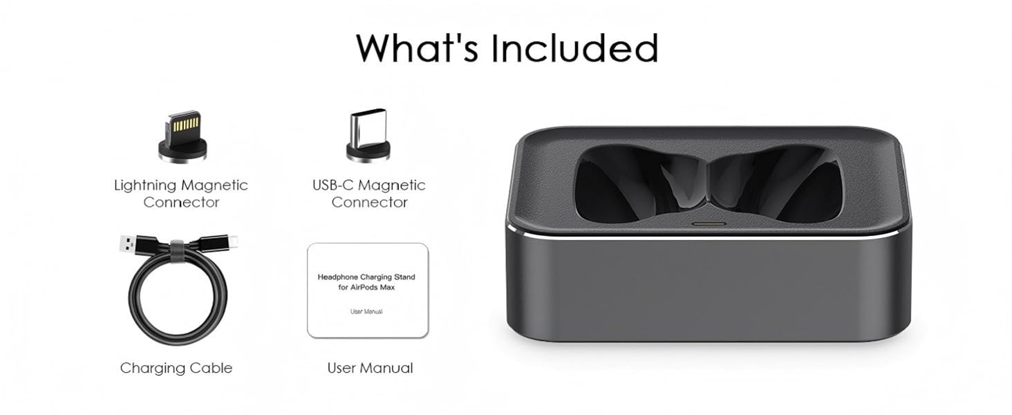 apple airpod max wireless charging station charger base dock stand headphone mount airpodsmax