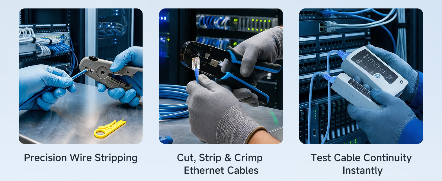 Cable Matters 7-in-1 Network Tool Kit with RJ45 Ethernet Crimping Tool, Punch Down Device