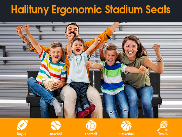 Halituny Stadium Seat for Bleachers with Back Support