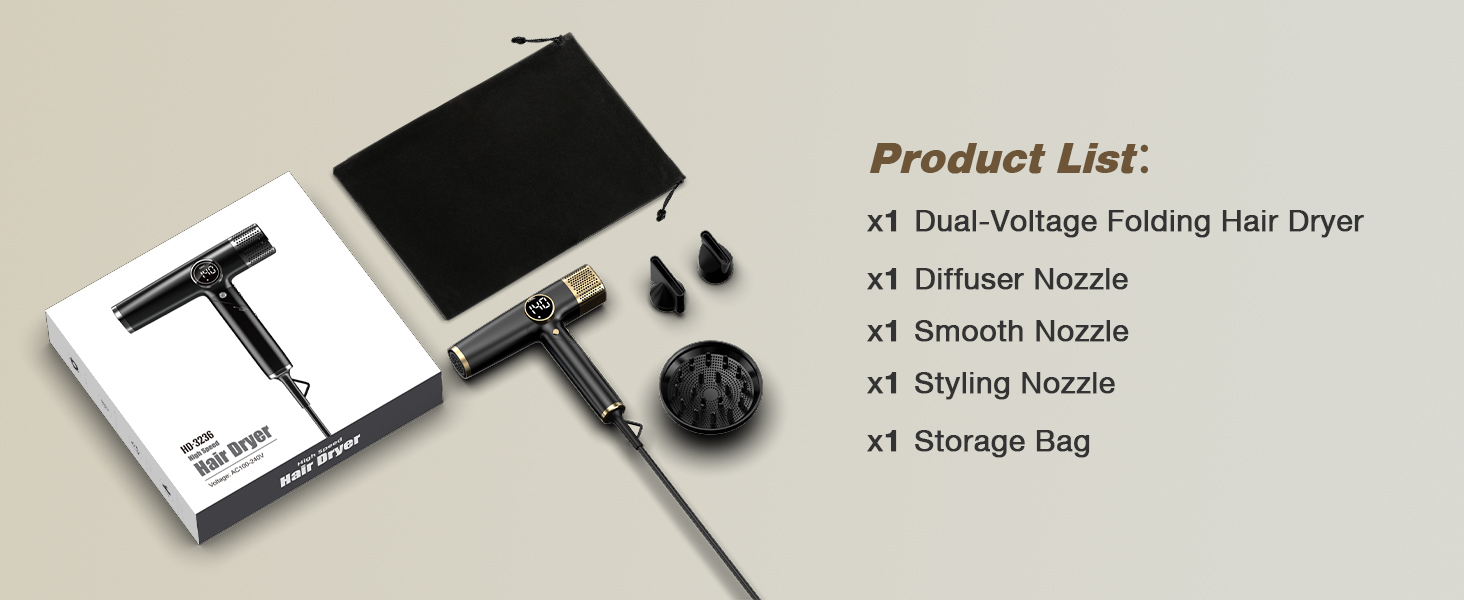 Dual Voltage Travel Hair Dryer
